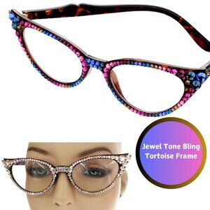 Jewel Tones Swarovski Crystal Enhanced Readers Reading Glasses BRAND NEW
